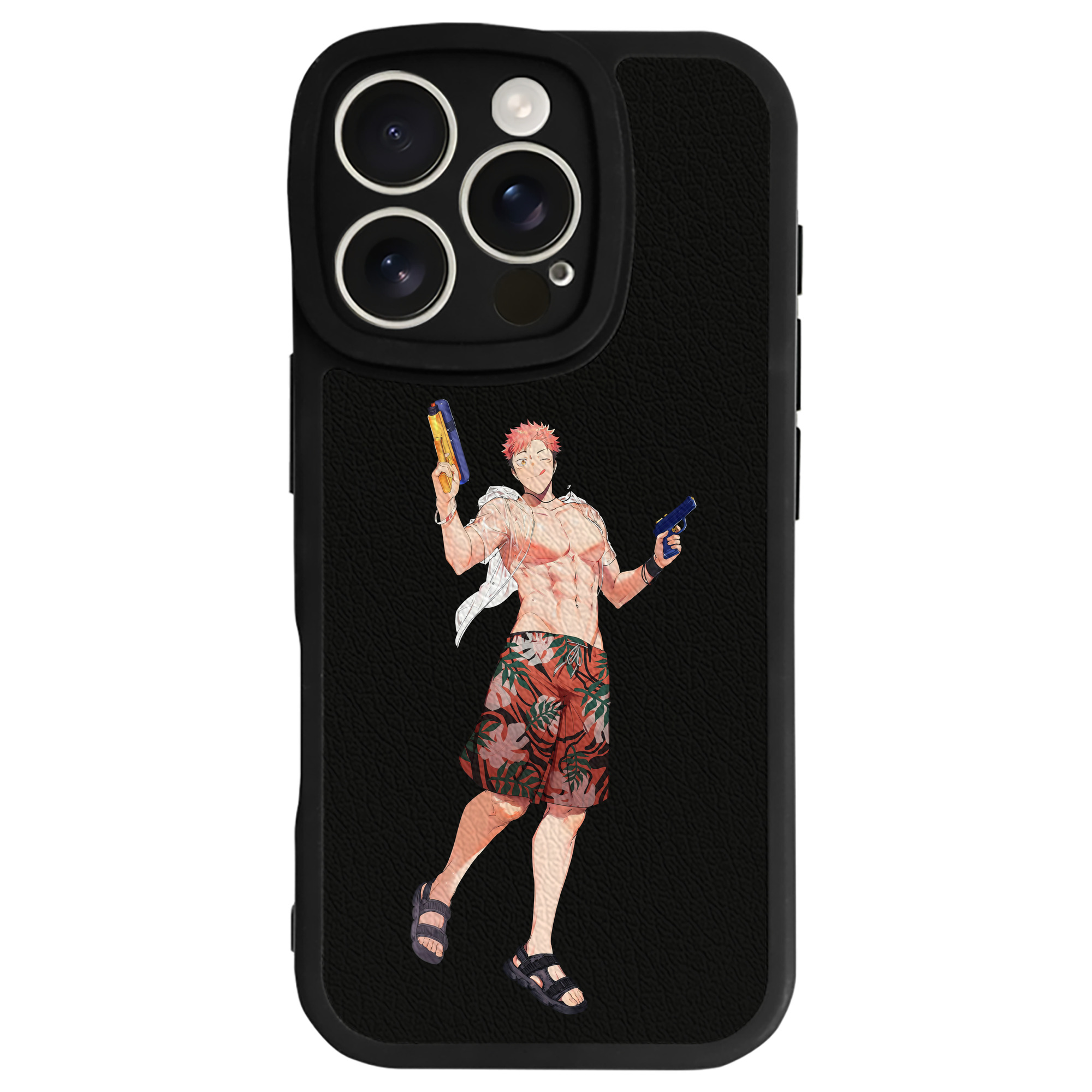 （画像用） 呪術廻戦 Jujutsu Kaisen 【iPhone 16シリーズ対応】シリコンスマホケース（レザー調） 材質：シリコン